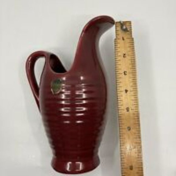Vintage  Camark Pottery Red Ewer Jug Made in USA - Picture 11 of 12